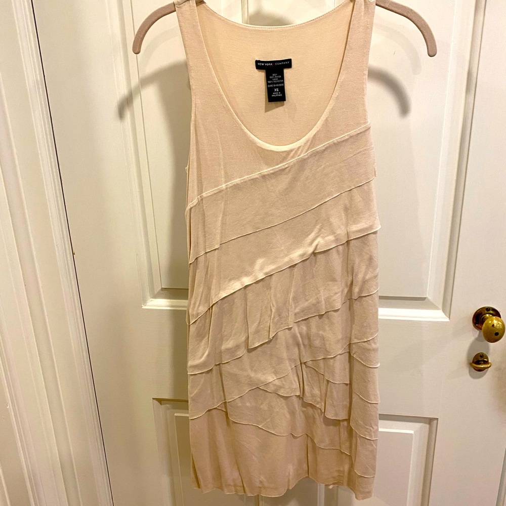 New York and Company tank top dress XS cream